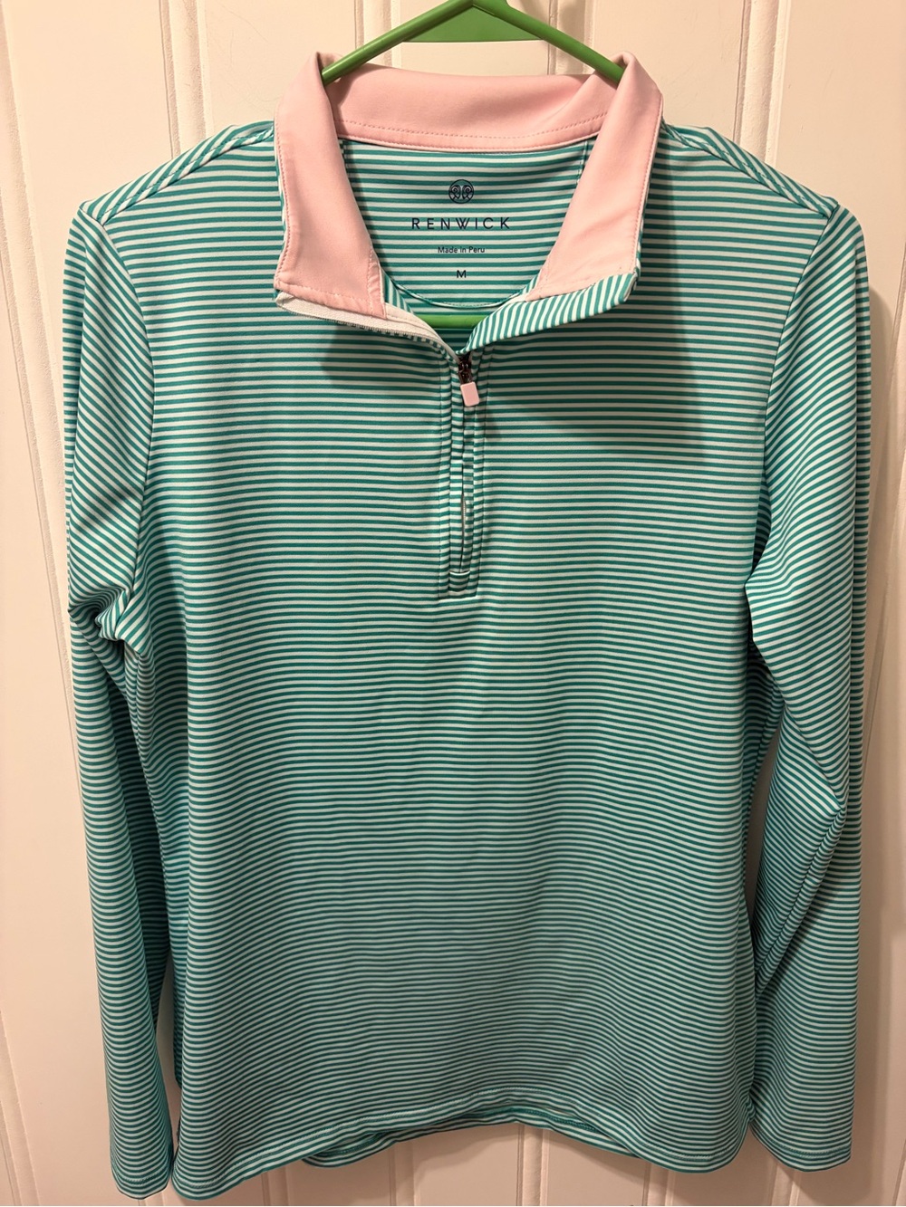 Renwick Sport Women’s Quarter Zip Golf Pullover M Striped